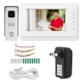 Miniatyrbild 2 av 4: 7 Tums Hem Säkerhet Video Intercom Dörrklocka Visuell Dörrklocka Interfon System 100-240V US