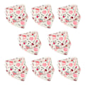 Miniatyrbild 1 av 5: Baby Bandana-Sjal Spottar 8-pack för Dreglande och Tandspottning, Superabsorberande Hypoallergena, Levande Färger för Flickor