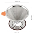 Miniatyrbild 1 av 2: Kaffe filter Slow Drip Kaffe filter Återanvändbar Singel servering Kaffe bryggare(125mm Stöd)