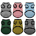 Miniatyrbillede 1 af 8: 6 Stykker Bomuld Ærmeløse Hvalpe T-shirts Åndbare Kæledyrs Tøj Tank Top Farverige Hvalp