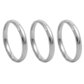 Miniatyrbillede 1 af 6: Titanium Ring Glat Kuppel Højpoleret Bryllupsbånd