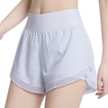 Miniatyrbild 1 av 6: Damshorts med hög midja för löpning med foder, atletiska vandrings- och träningshorts med fickor