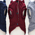 Miniatyrbillede 5 af 6: Efterårs- og vintertøj til kæledyr, varm kæledyrsweater, solid kæledyrs-bipod