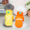 Miniatyrbillede 5 af 6: 2 Stykker Vinter Hund Hoodie Trøjer, Varme Hundeklæder til Små Hunde, Frakke Tøj til Hvalp Kat (Gul+Orange)
