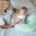 Miniatyrbillede 3 af 5: Ammepudebetræk og amme- og flaskefodringsplacering, babysupport, mavetid