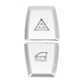 Miniatyrbilde 2 av 8: 2 stk Dobbel Blinklys Bryterknapp Dekorativ Patch Sølv Aluminium Legering Bil Tilpasninger Utskifting for X3 E83 2006‑2010