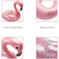 Miniatyrbilde 3 av 6: Svømme Ring Pool Float, Flamingo Form Oppblåsbar Pool Float Med Glitter, Oppblåsbar Fritidsflåte Tube Svømme Ring Sommer Barn Pool Leke