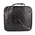 Miniatyrbild 2 av 4: Multifunktionell PU Marmor Kosmetikväska Förvaringspartition Makeup Kit Case (CAM01-24 Svart)