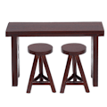 Miniatyrbillede 2 af 8: 1:12 Dukkehustable Miniature Bar Counter Stol Møbler Dukkehust Dekoration Tilbehør
