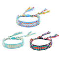 Miniatyrbilde 1 av 5: 3 stk Justerbare Armbånd for Kvinner og Jenter, Vevde Vennskapsarmbånd, Armbånd med Vevd Kvast