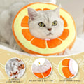 Miniatyrbild 3 av 5: Justerbar kattkon krage mjuk, söt katt återhämtnings krage, katt kottar efter operation för kattungar（Orange）
