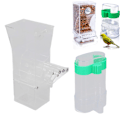 Miniatyrbillede 1 af 8: Automatisk Fuglebur Foderautomat Transparent Tyk Vægge Lækagesikker Fugle Vandautomat Drikkflaske til Lille Papegøje