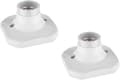 2-delt loftlampe/lampeholder, porcelæn, hvid, 1x E27 maks. 60W 2 stk. 2pcs