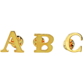 Miniatyrbillede 1 af 5: Mænd Kvinders Initial Alphabet Bogstav Pins Krage Badge Brocher til Forretning Bryllup Graduation Gave