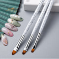 Miniatyrbild 5 av 5: 3-pack målade stretch-krokar för nagelkonst, multifunktionella nagelpennor, gellackspensel