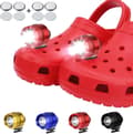 2-pakning LED-lommelykter med 3 moduser, 145 timers driftstid, vanntette for camping & Crocs[JUN] Red