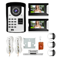 Miniatyrbild 2 av 8: 7 tum LCD IP Fingeravtryckslösenord Fjärrkontroll IR Video Smart Dörrklocka Monitor Intercom (EU-kontakt)