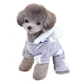 Miniatyrbillede 1 af 6: Hundevintervarm Hvalpe Trøje Hoodie Flanel Koldt Vejr Kæledyrs Tøj Outfits Tøj Sød Kat Jumpsuie Onesie Frakke (Grå)