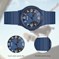 Miniatyrbillede 3 af 6: Casual Unisex Analog Kvarts Armbåndsur Simpel Silikonrem 5 Bar Vandafvisende Ur til Kvinder Mænd