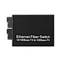 Miniatyrbild 6 av 8: Ethernet Media Converter 100 Mbps SC Single Fiber Singlemode RJ45 Port Fiber Ethernet Transceiver för Nätverk 100‑240V EU-kontakt