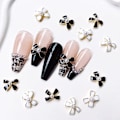Miniatyrbild 5 av 6: 3D Nagelcharms Bågar, 30 st Bågknutar Pärlor Ädelstenar Nageldekorationer för Nagelkonst Dekor, Metall Legering Nagel Dubbar för DIY Smycken Mobiltelefonhantverk