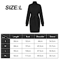 Miniatyrbillede 2 af 7: Strikkede Kjole til Kvinder Ribbet Strik Fitted Midi Sexy Efterår Vinter Bodycon Cowl Hals Kjole