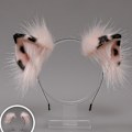 Miniatyrbillede 3 af 5: Katte-Ræv-Gris Faux Fur Øre Pandebånd Sød Halloween Håndlavet Dyr Pels Øre Hårbøjle