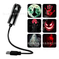 USB Star Projector Night Light, Portable Galaxy Projection Lamp with 6 Interchangeable Projection Films Halloween
