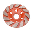 Miniatyrbillede 1 af 2: Tykt diamantsegment slibeskive til marmor beton sten (100mm)