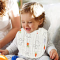 Miniatyrbillede 5 af 5: 3 stk. børnesmæk, bomuld vandtæt babysmæk, babyspændtørklæde, gaze spændtørklæde