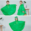 Miniatyrbild 5 av 6: Regnponcho barn regnkappa tjejer pojkar 100% regntät bärbar vikbar regnjacka barn regn poncho cykel med förvaringsväska regnjacka