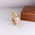 Miniatyrbilde 3 av 5: 4 mm Evighetsring i Titan for Kvinner med Kubisk Zirkonia - Jubileums- og Forlovelsesring - Størrelse 5-8