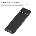 Miniatyrbild 7 av 8: USB C SSD-hölje M.2 NGFF Hög Hastighetsöverföring USB3.0 5Gbps USB 3.1 10Gbps Typ C Metall SSD-hölje för Dator Svart