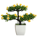 Pikkukuva 2 / 2: Keinotekoinen ruukkukasvi sisustukseen, Bonsai-puu simulointi, kotiin ja toimistoon (Keltainen)