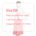 Pikkukuva 3 / 4: Lasten Muinainen Pukeutumiskostyymi Naisille Hanfu Tang-Puku Qin-Dynastia Kevät ja Syksy Sotavien Valtioiden Aika 150cm
