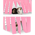 Pikkukuva 6 / 8: Hamsterin, marsun ja kanin riippumato, tupsuinen kulma-asunto, piilopaikka, teltta, pesä, lemmikkieläinten piilopaikka, vaaleanpunainen/vaaleansininen/fluoresoiva vihreä