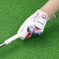 Miniatyrbild 7 av 8: Golfhandskar för Kvinnor Dampar Coolt Läder Båda Händerna Sommar Blommig Färgglad Andningsbar Sport Handskar
