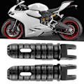 Miniatyrbillede 3 af 4: 2 stk. Bagagerest Fodstøtter Aluminium Legering Udskiftning FP‑256‑Set til DUCATI 1098/1198 Sort