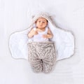 Miniatyrbillede 5 af 5: Søde Nyfødte Babytæpper Pludsede Swaddle Tæpper