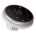 Miniatyrbillede 6 af 8: Programmerbar Termostat Elektrisk Opvarmning Rund Bund 13mm Forsænket Panel LED Display Trådløs Intelligent Termostat AC95~240V Sort