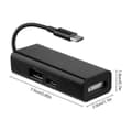 Miniatyrbillede 3 af 5: USB-C 3-i-1 MagSafe-adapter Type C til MagSafe 1/2-konverter til bærbare computere - God Black