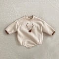 Miniatyrbild 4 av 5: Baby Varma En-dels Kläder för Krypande Bebis Kläder Bebiskläder med Hatt 2 ST (Aprikos)