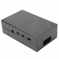 Miniatyrbillede 1 af 2: Sort Varmeafledende Kabinet Aluminium Legering Hul Beskyttelseskab til Raspberry Pi 4