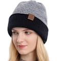 Miniatyrbilde 1 av 5: 2 stk sammenleggbare ullstrikklue, unisex, egnet for høst, par, foreldre og barn, bruk når du går ut sammen