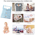 Miniatyrbilde 4 av 5: Ullstrikket polstret sovepose for babyvogn utendørs