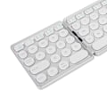 Miniatyrbild 5 av 8: Round Key Bluetooth Vikbart Tangentbord med Touchpad Universell 140mAh Trådlöst 64-tangenters Vikbart Tangentbord Silver