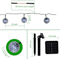 Miniatyrbild 7 av 7: Solar String Lights - Flerfärgad Marockansk Lights String 20 LED Globe String Lights 15ft Solar Decor Lights Utomhusdekoration för uteplats bakgård