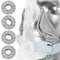 Miniatyrbild 3 av 4: Blå 4-pack mjuka Cpap-maskfoder Helmask Cpap-masköverdrag