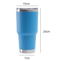 Miniatyrbild 2 av 5: Thermos Termosmugg i Rostfritt Stål, Resemugg för Kaffe, Isolerad Kaffekopp med Vikbart Lock