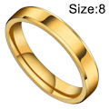Miniatyrbillede 2 af 5: Klassisk tricolor ring, enkel smal version 4mm skråt glat ring